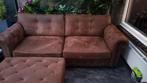 2 XXL bank Urban Sofa met hocker gecapituleerde San Remo, Ophalen, Zo goed als nieuw, Leer
