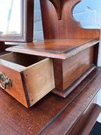 antiek mahonie kaptafel met lades , 92 cm breed, De doofpot, Minder dan 100 cm, Antiek mahonie, Hout