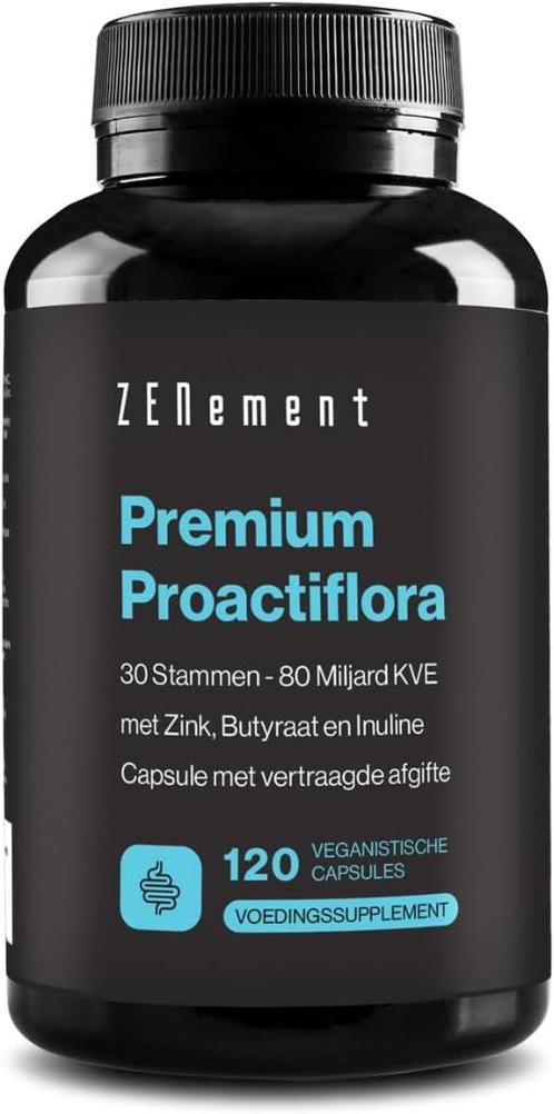 Zenement Premium Proactiflora probiotica, 30 strains 80B CFU, Sport en Fitness, Gezondheidsproducten en Wellness, Nieuw, Poeder of Drank