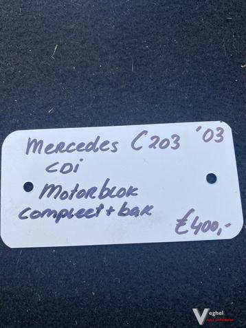 Mercedes C203 CDI 2003 Motorblok met bak  beschikbaar voor biedingen