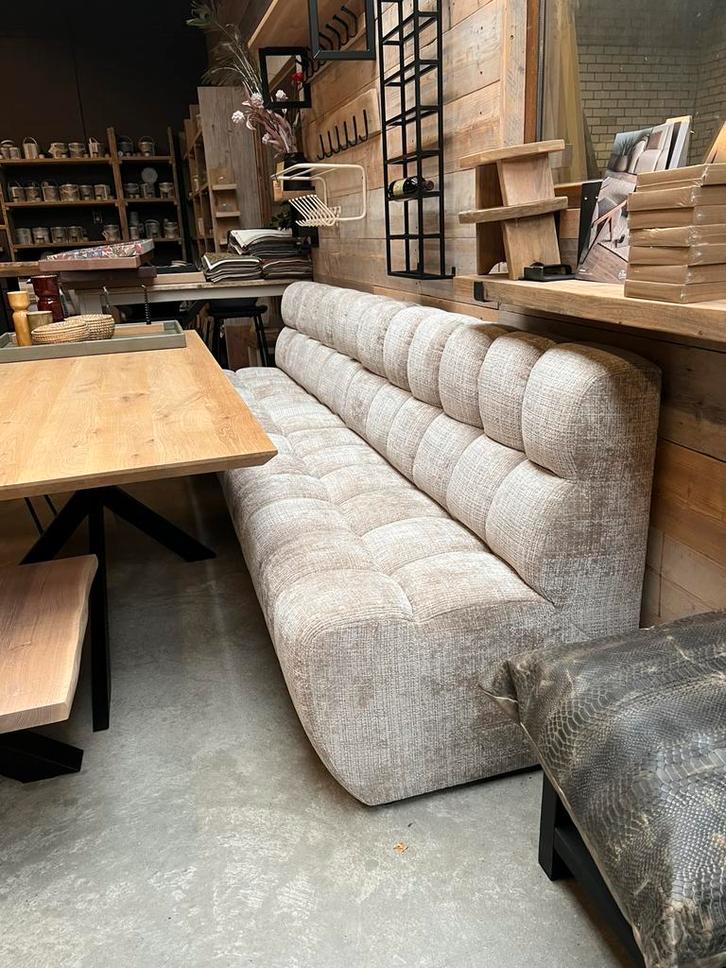 Eetbank vakken 2x150cm op voorraad, Huis en Inrichting, Stoelen, Nieuw, Vijf, Zes of meer stoelen, Stof, Overige kleuren, Ophalen of Verzenden