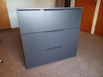 Houten ladekast, zwart, 3 lades (Gamma)