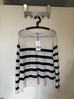 Nieuwe gestreepte top Zara maat M wit zwart, Maat 38/40 (M), Nieuw, Ophalen of Verzenden, Lange mouw