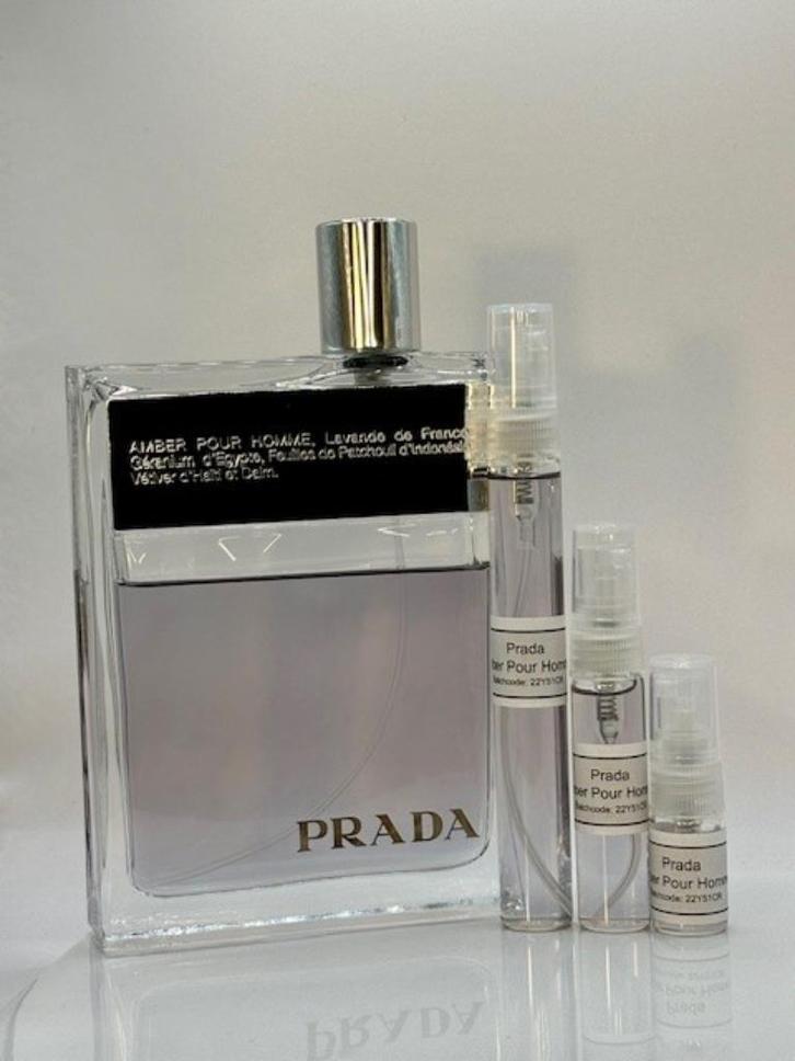 Prada - Amber Pour Homme 2ml - 10ml, Sieraden, Tassen en Uiterlijk, Uiterlijk | Parfum, Nieuw, Verzenden