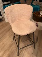 Poeder roze teddy barkrukken, Huis en Inrichting, Barkrukken, 1 kruk, Ophalen of Verzenden, Zo goed als nieuw, 60 tot 90 cm