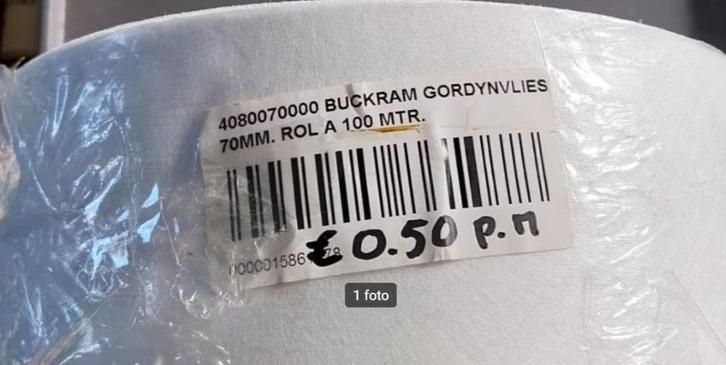 Gordijnvlies Beckman, Huis en Inrichting, Stoffering | Gordijnen en Lamellen, Nieuw, 100 tot 150 cm, 50 tot 100 cm, Wit, Ophalen of Verzenden