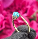 Prachtige 14k gouden ring met Australische opaal steen, Nieuw, Ophalen of Verzenden, 17 tot 18, Nvt