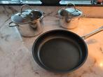 Berghoff 5 delige Pannenset, Huis en Inrichting, Keuken | Potten en Pannen, Pannenset, Ophalen of Verzenden, Zo goed als nieuw