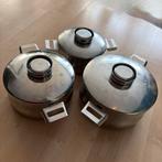 Pannenset, Huis en Inrichting, Keuken | Potten en Pannen, Ophalen, Gebruikt, Rvs, Pannenset