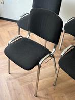 X4 Black Stacking Conference Chairs, Huis en Inrichting, Stoelen, Ophalen, Gebruikt, Zwart, Vier