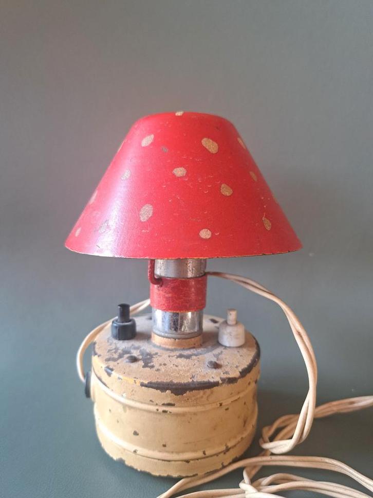 Heemaf Hengelo 3 in 1 paddenstoel spaarlamp (1939), Antiek en Kunst, Antiek | Lampen, Ophalen of Verzenden