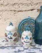 Voorraadpotten café en poivre antiek porselein, Antiek en Kunst, Antiek | Porselein, Ophalen of Verzenden