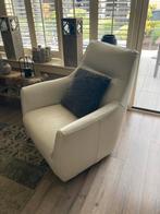 Leren  draai fauteuil, Ophalen, Gebruikt, 75 tot 100 cm, 50 tot 75 cm
