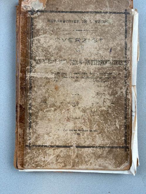 19e-eeuws archiefboek, Rijksarchief in Limburg, 1880, Boeken, Geschiedenis | Stad en Regio, Gelezen, 20e eeuw of later, Verzenden