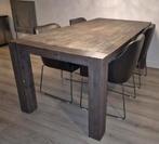 Eikenhouten eettafel 190x95, Ophalen, Gebruikt, Eikenhout, 50 tot 100 cm