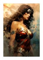 Art print - Wonder Woman - Canvas 80x60, Rechthoekig Staand, Deurposter of groter, Nieuw, Ophalen of Verzenden