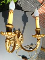 antiek Brons gegoten/wandlamp-  LUCHTER vuur verguld (Frans), Antiek en Kunst, Antiek | Lampen, Ophalen of Verzenden