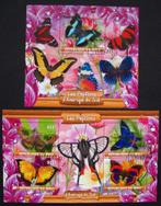 - 659 - 2 Kleurrijke Blokken met Vlinders., Verzenden, Gestempeld, Dier of Natuur