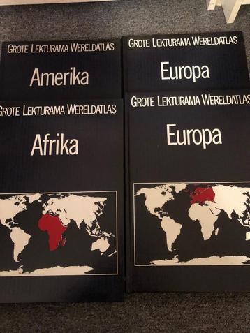 Boeken; Grote Lekturama Wereldatlas 4 delen (prijs voor set) beschikbaar voor biedingen