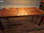 Houten eettafel 160/210x100cm (uitschuifbaar, acaciahout), Huis en Inrichting, Tafels | Eettafels, Ophalen, Gebruikt, 50 tot 100 cm
