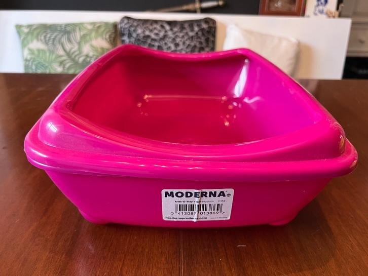 Moderna kattenbak met rand, 42cm, Dieren en Toebehoren, Kattenbakken, Gebruikt, Open, Ophalen