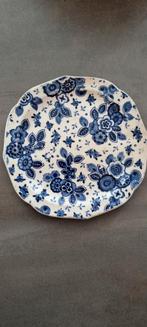 Beatrix blauw gebaksbordje met schulprand,, Antiek en Kunst, Ophalen of Verzenden