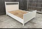 Ikea Hemnes Tweepersoonsbed, Huis en Inrichting, Slaapkamer | Bedden, Gebruikt, Wit, Tweepersoons, Ophalen of Verzenden