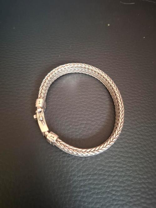 Zilveren armband 19 cm, Sieraden, Tassen en Uiterlijk, Armbanden, Zo goed als nieuw, Zilver, Zilver, Ophalen