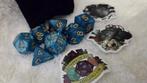 Blauw Dice Setje met Donkerblauw Zakje, Ophalen of Verzenden, Nieuw