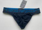 Emporio Armani Microfiber Thong, Verzenden, Blauw, Emporio Armani, Slip