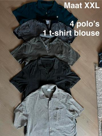 Heren Kledingset: 4 Polo's & T-shirt Blouse beschikbaar voor biedingen