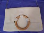 Damestas met houten design ring. Stay close to nature., Ophalen of Verzenden, Nieuw, Wit, Handtas