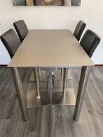 Bartafel met bar/zitkrukken, Ophalen, Gebruikt, 4 tot 6 stoelen