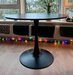 JYSK Ringsted ronde eettafel zwart, Huis en Inrichting, Tafels | Eettafels, Ophalen, Gebruikt, Rond, Overige houtsoorten