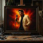 Elvis Presley op podium - op bestelling geschilderd,wall art, Ophalen of Verzenden