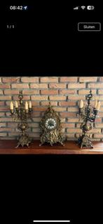 Antiek Klokkenstel met Kandelaars, Antiek en Kunst, Antiek | Klokken, Ophalen