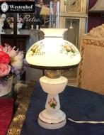 Brocante olielamp - tafellamp - elektrische olie lamp antiek, Ophalen of Verzenden, Gebruikt, Overige materialen, Minder dan 50 cm