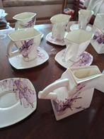 Zeldzaam Art Deco Jiesia Theeservies - Handbeschilderd, Ophalen of Verzenden, Zo goed als nieuw, Overige stijlen, Porselein