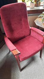 Rood stoffen fauteuils, Ophalen, Gebruikt, Klassiek, 75 tot 100 cm