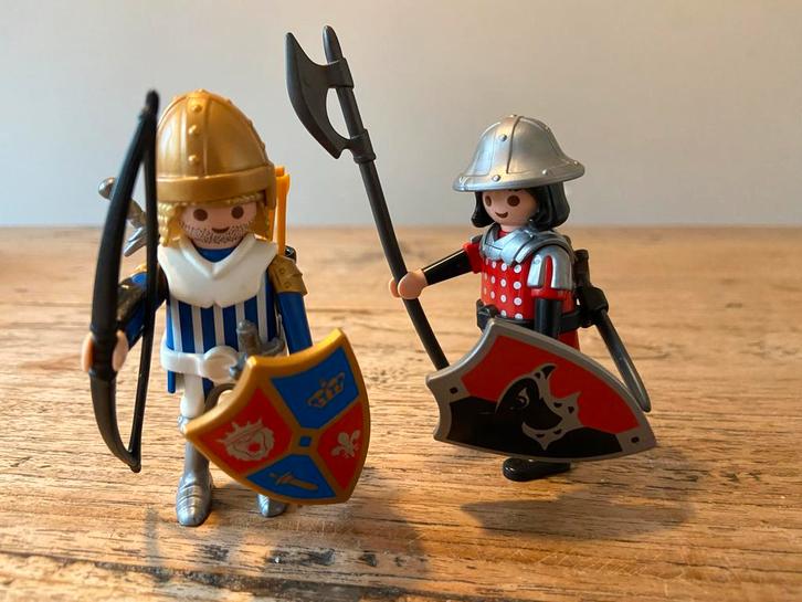Playmobil 5166 Leeuwenridder & Valkenridder - Compleet!, Kinderen en Baby's, Speelgoed | Actiefiguren, Zo goed als nieuw, Ophalen of Verzenden