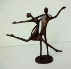 Bronzen beeldje van danspaar ballerina met beweging 3716-b, Antiek en Kunst, Ophalen of Verzenden, Brons