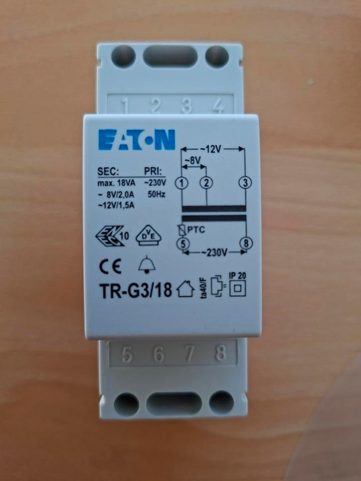 Eaton TR-G3/18 Beltransformator, Doe-het-zelf en Verbouw, Elektra en Kabels, Nieuw, Overige typen, Ophalen of Verzenden