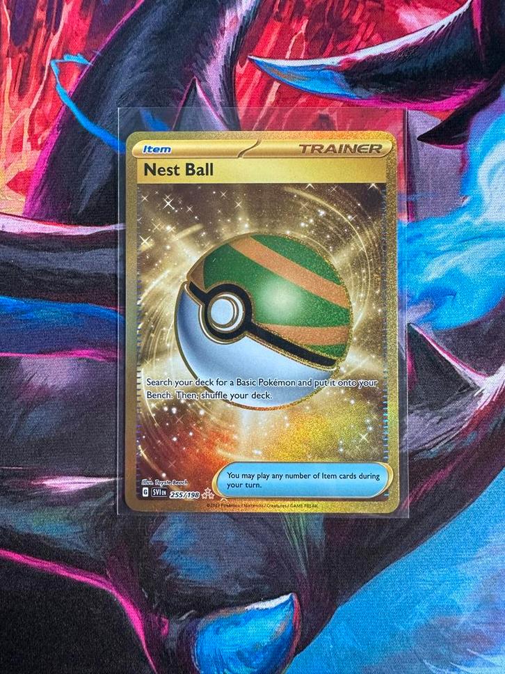 Nest Ball 255 - Pokémonkaart, Hobby en Vrije tijd, Verzamelkaartspellen | Pokémon, Zo goed als nieuw, Losse kaart, Foil, Ophalen of Verzenden