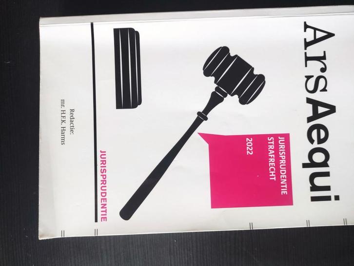 Jurisprudentie Strafrecht 2022 - Ars Aequi, Boeken, Studieboeken en Cursussen, Ophalen of Verzenden