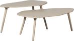 WOOOD Davina Bijzettafels - MDF - Dust - 40x90x50, Huis en Inrichting, Tafels | Salontafels, Dtrendingshop@gmail.com, Verzenden