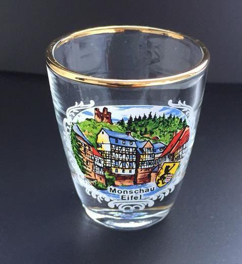Uniek shot glaasje Monschau, Eifel, Duitsland, Verzamelen, Glas en Borrelglaasjes, Nieuw, Borrel- of Shotglas, Ophalen of Verzenden