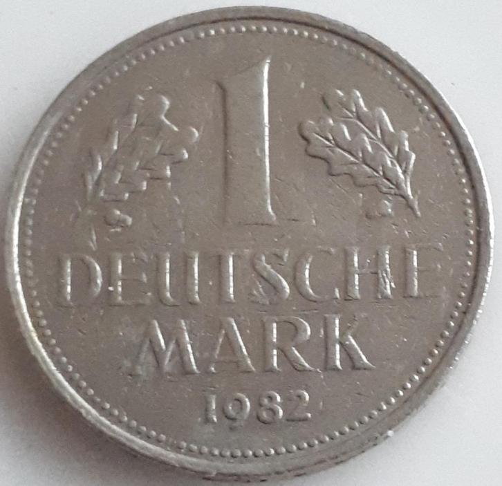 DUITSLAND : 1 MARK 1982 J KM 110, Postzegels en Munten, Munten | Europa | Niet-Euromunten, Losse munt, Duitsland, Verzenden
