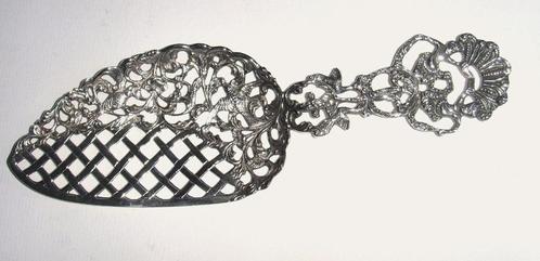 Antiek zilveren open ajour bewerkte taartschep gekeurd, 1955, Antiek en Kunst, Antiek | Goud en Zilver, Zilver, Ophalen of Verzenden