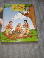 K3 knuffel in blauwe jurk + boek met Karen Kristel Kathleen, Ophalen of Verzenden, Zo goed als nieuw