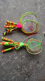 Badmintonrackets korte en lange steel met neon tape, Ophalen of Verzenden, Zo goed als nieuw, Racket(s)